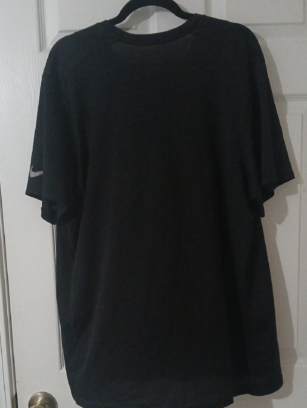 Nike Black Tee with White Swoosh and Graphic Text - Picture 4 of 4